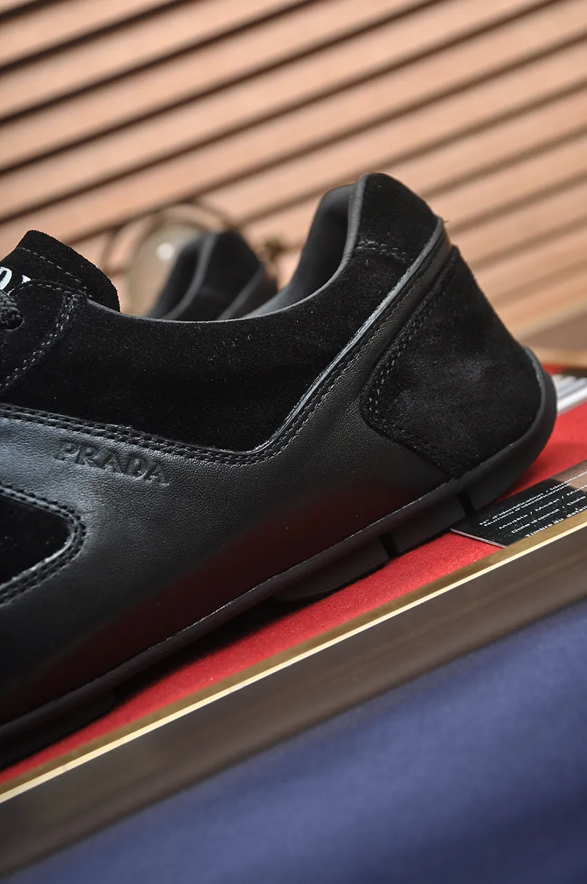 Men's shoes 💰560💶【PRADA】Couple's casual shoes, originally developed 1:1, made of high-mercerized cowhide with imported cowhide, silk sheepskin lining, rubber outsole, comfortable and soft on the feet, size for women: 35 to 41. Male 38 to 48💰🔥🔥🔥🔥🔥